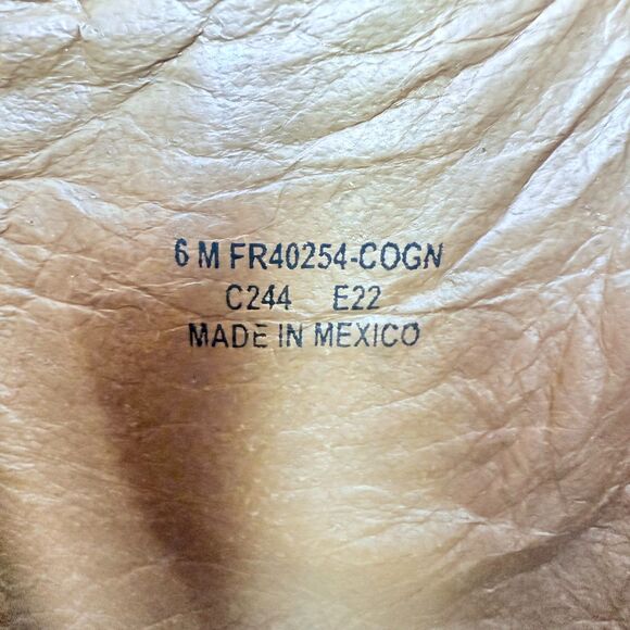 EUC WORN ONCE Frye Women's Melissa Button Riding Boots in Cognac Brown Size 6 - Picture 15 of 15